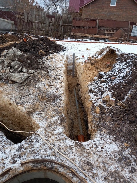 Выполнены работы по прокладка канализации в частном доме