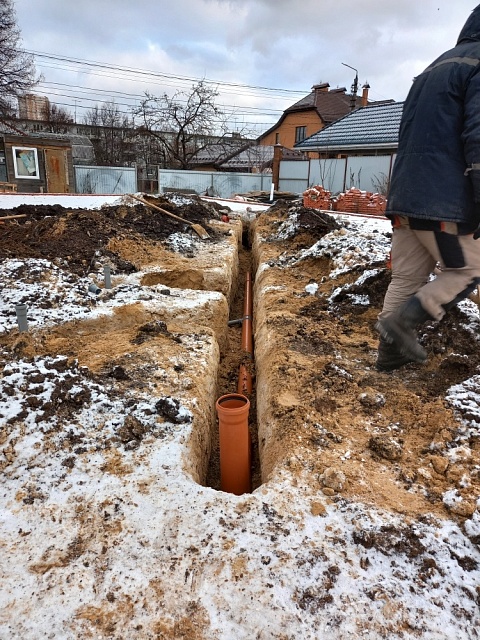 Выполнены работы по прокладка канализации в частном доме