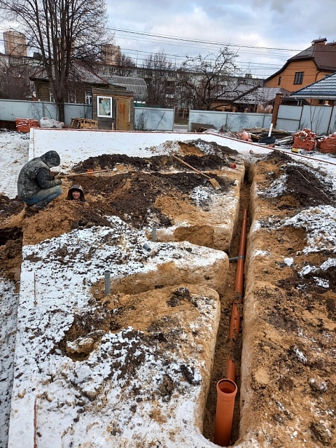 Выполнены работы по прокладка канализации в частном доме